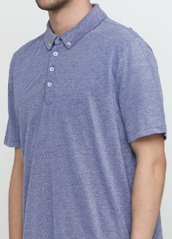 Синяя футболка-поло для мужчин Livergy меланжевая