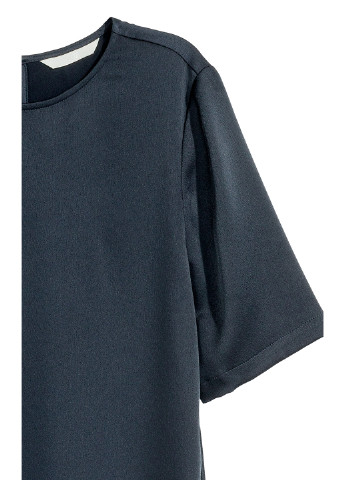 Темно-синее деловое платье H&M