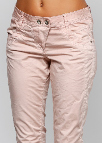 Розовые кэжуал демисезонные брюки Tom Tailor