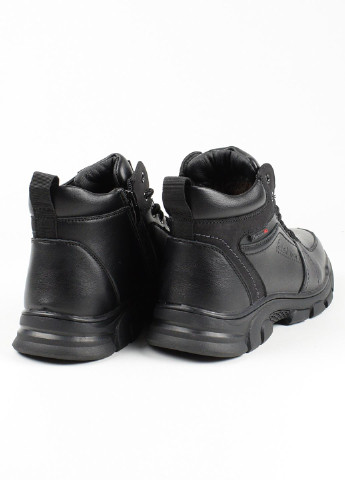 Черевики чоловічі зимові No Brand Ботинки однотонні чорні кежуали