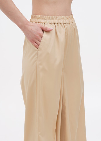 Бежевые кэжуал летние прямые, укороченные брюки Pieces