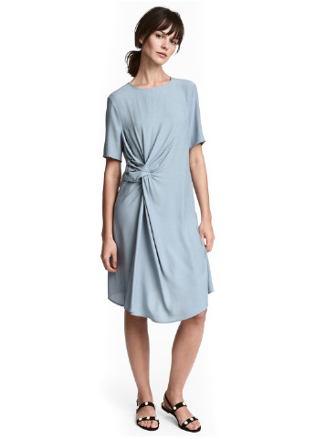 Блакитна кежуал платье H&M однотонна