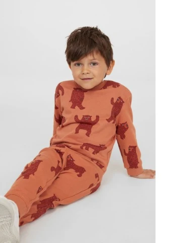 Спортивный костюм (свитшот и джогеры) 6352 122 см 6-7 г Оранжевый H&M 6352.0 (252297995)