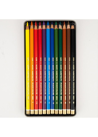 Карандаши цветные Polycolor метал. пенал 12 цветов (3822012002PL) Koh-I-Noor (254069101)