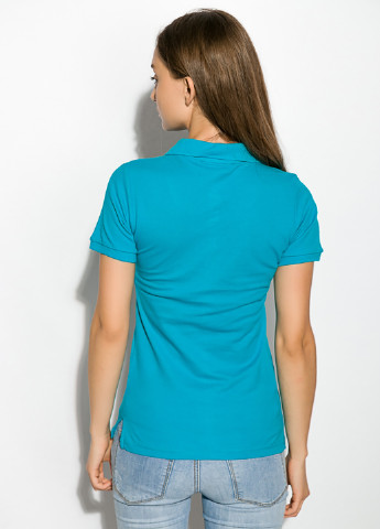 Бирюзовая женская футболка-поло Lagems с логотипом