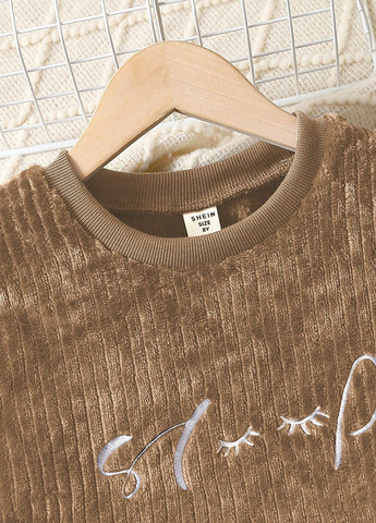 Коричневая всесезон пижама (свитшот, брюки) свитшот + брюки SHEIN