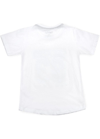Белая демисезонная футболка детская "cool & free" (6547-140b-white) Haknur