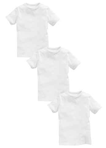 Белая демисезонная футболка (3 шт.) с коротким рукавом Mothercare
