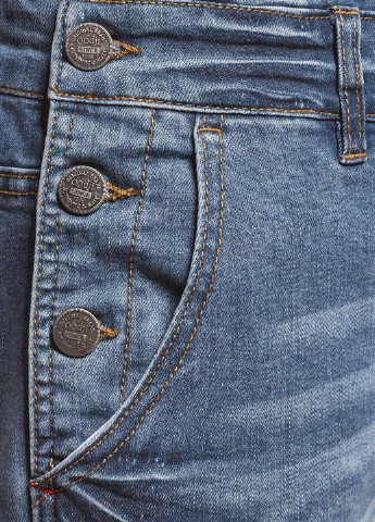 Комбінезон Oodji комбінезон-брюки однотонний синій джинсовий