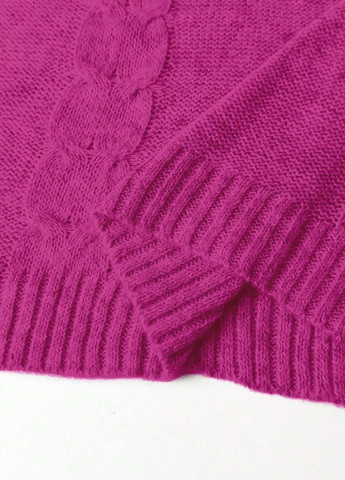 Фуксинова (кольору Фукія) кежуал сукня на запах, сукня светр SHEIN однотонна