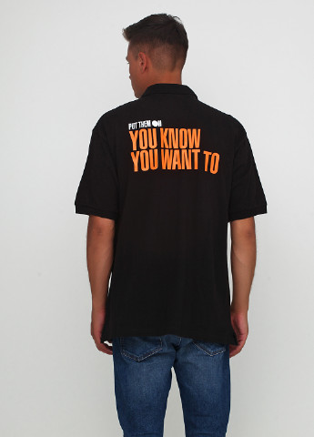 Черная футболка-поло для мужчин Outer Banks с надписью