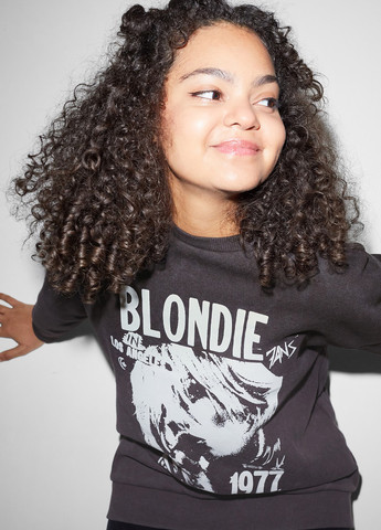 Темно-сірий світшот C&A малюнок без декору (323066076)