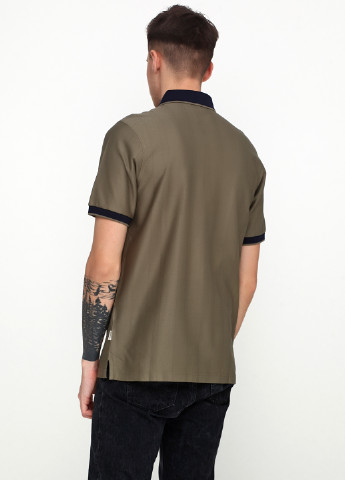 Оливковая (хаки) футболка-поло для мужчин Clipper фактурная