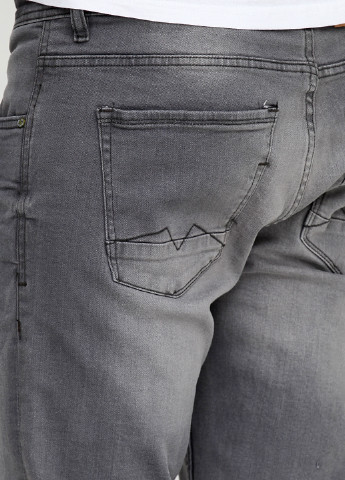 Серые демисезонные со средней талией джинсы Blend