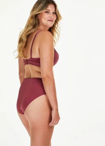 Бордовый бралетт бюстгальтер Hunkemoller без косточек полиамид