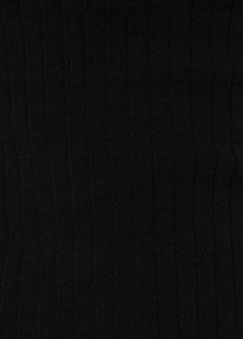 Черный свитер в рубчик с оборками NA-KD