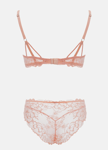 Светло-оранжевый демисезонный комплект (бюстгальтер, трусики) Leilieve