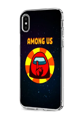 Чехол силиконовый Apple Iphone X Амонг Ас Красный (Among Us Red) (6129-2412) MobiPrint (219566242)