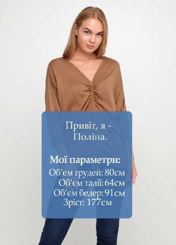 Коричневый демисезонный пуловер пуловер Pieszak