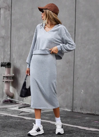 Костюм (худи, юбка) SHEIN (311677696)