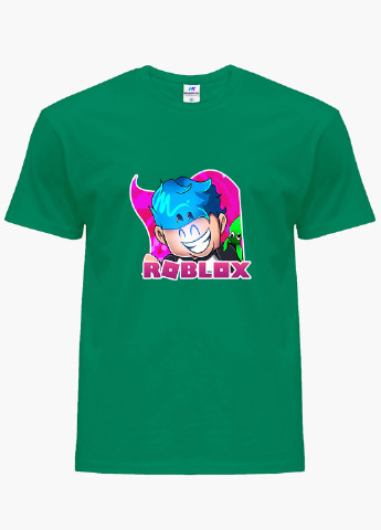 Зеленая демисезонная футболка детская роблокс (roblox)(9224-1223) MobiPrint