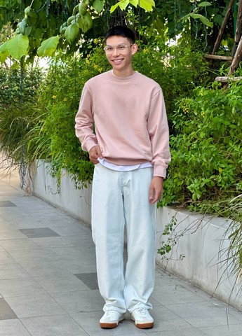 Голубые демисезонные джинсы Uniqlo