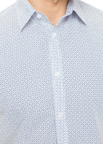 Белая кэжуал рубашка в горошек VD One с коротким рукавом