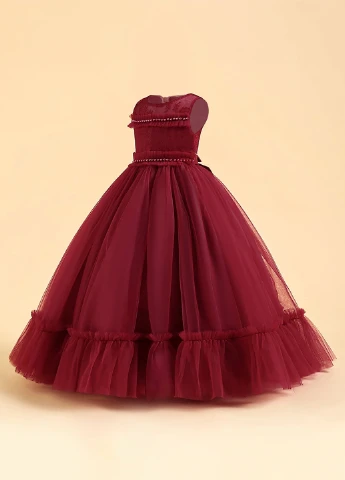 Бордовое платье SHEIN (325706429)