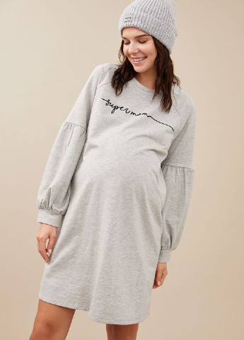 Светло-серое кэжуал платье для беременных DeFacto