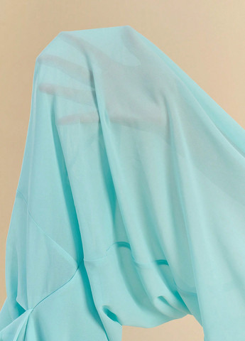 Світло-бірюзова святковий, вечірня сукня сукня-комбінація, з відкритими плечима, футляр, з відкритою спиною SHEIN однотонна