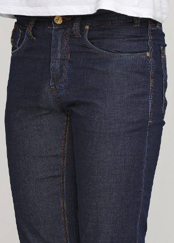 Темно-синие летние зауженные джинсы GF Ferre