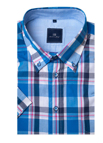 Синяя рубашка в клетку Christian Berg