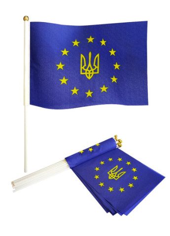 Прапор ЄС на палочці з присоскою, розмір 14*21 см 0080 Martel (254160541)