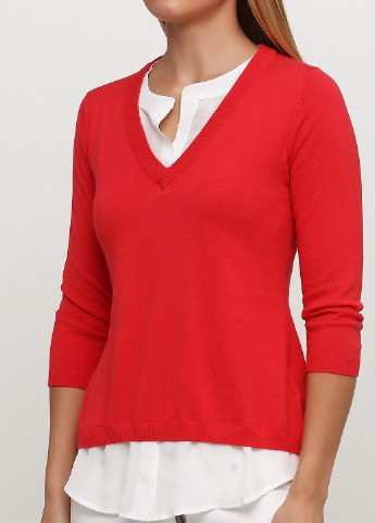 Червоний демісезонний пуловер пуловер Patrizia Dini
