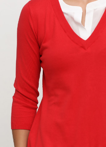 Красный демисезонный пуловер пуловер Patrizia Dini