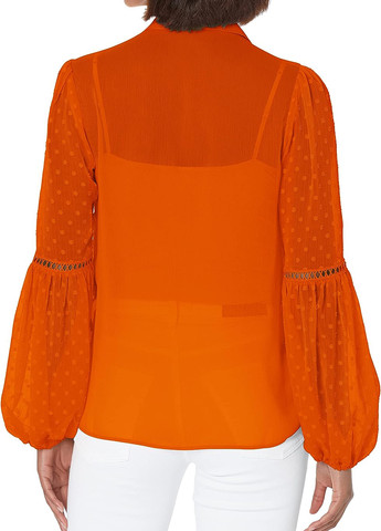 Оранжевая демисезонная блуза Guess