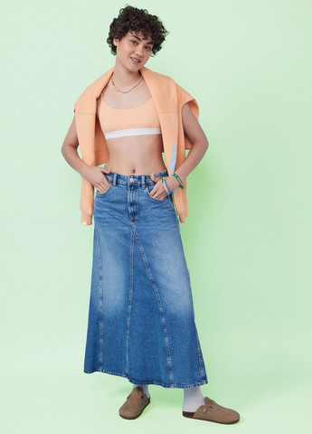 Оранжевый топ бюстгальтер Hi&Bye без косточек хлопок