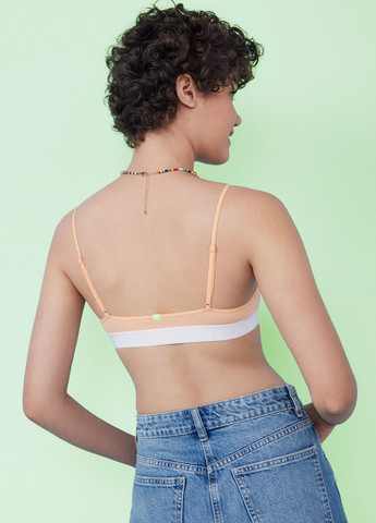 Оранжевый топ бюстгальтер Hi&Bye без косточек хлопок