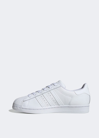 Белые кеды adidas SUPERSTAR с перфорацией, с белой подошвой