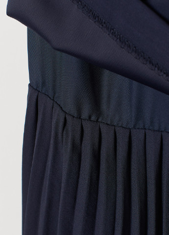 Темно-синя кежуал сукня кльош, плісована H&M однотонна