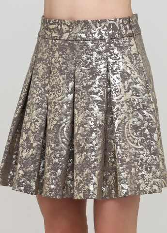 Золотая кэжуал с абстрактным узором юбка Mark плиссе