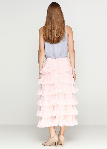 Светло-розовая кэжуал однотонная юбка H&M макси