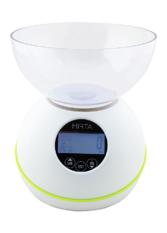Весы кухонные белые с зеленой вставкой Mirta sk-3000 (131710897)