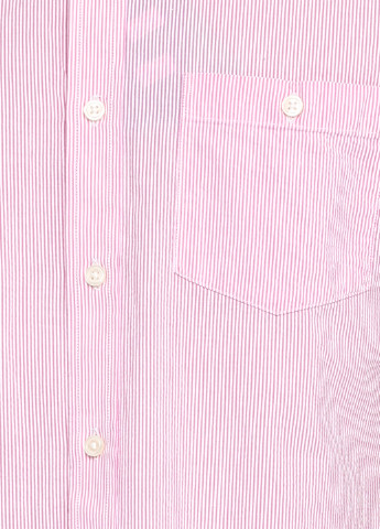 Розовая кэжуал рубашка в полоску Banana Republic с коротким рукавом