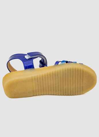 Синие босоножки Bee лаковые