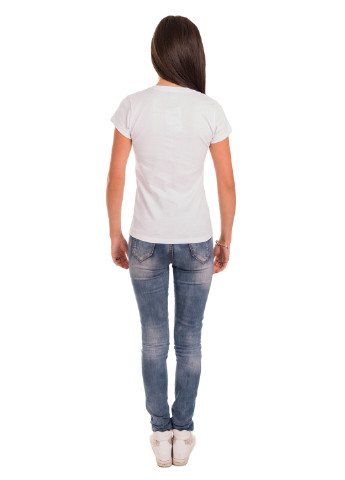 Біла всесезон футболка жіноча Наталюкс 21-2369
