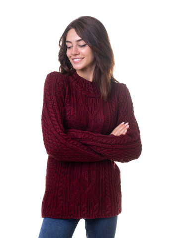 Бордовый зимний джемпер джемпер Bakhur