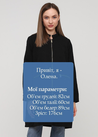 Черное демисезонное Пальто однобортное H&M