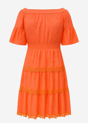 Розовое кэжуал платье а-силуэт Sassofono однотонное