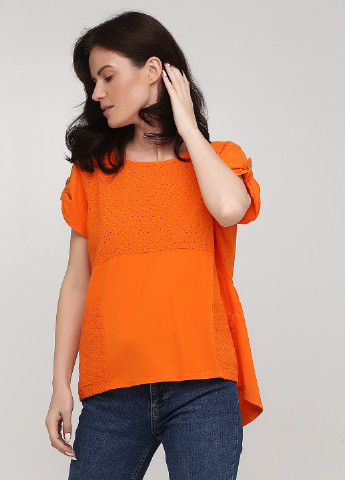 Оранжевая летняя блуза Made in Italy